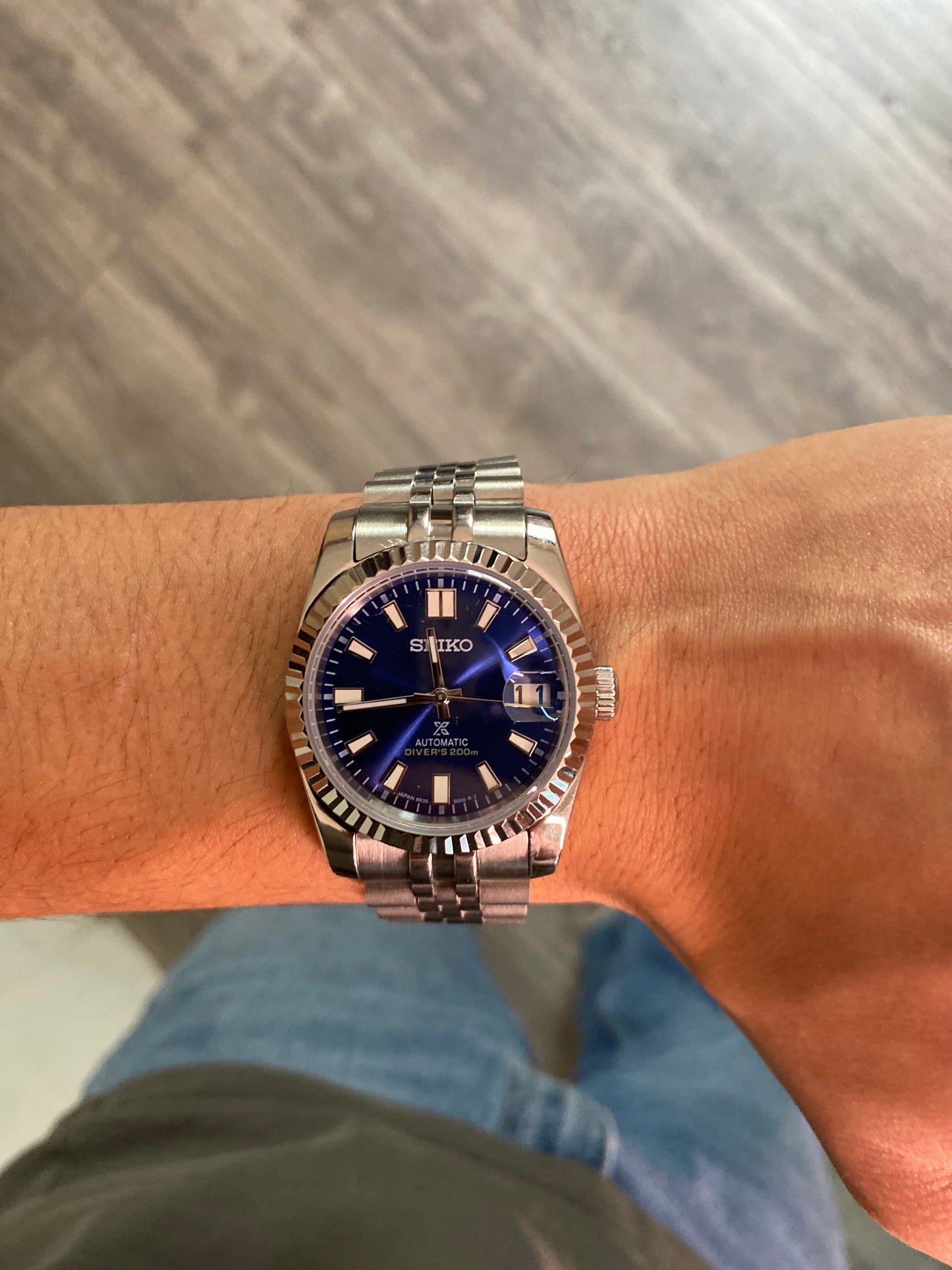 Seiko Mod - 36MM Date Date Royal Blue Dial Men's Watch